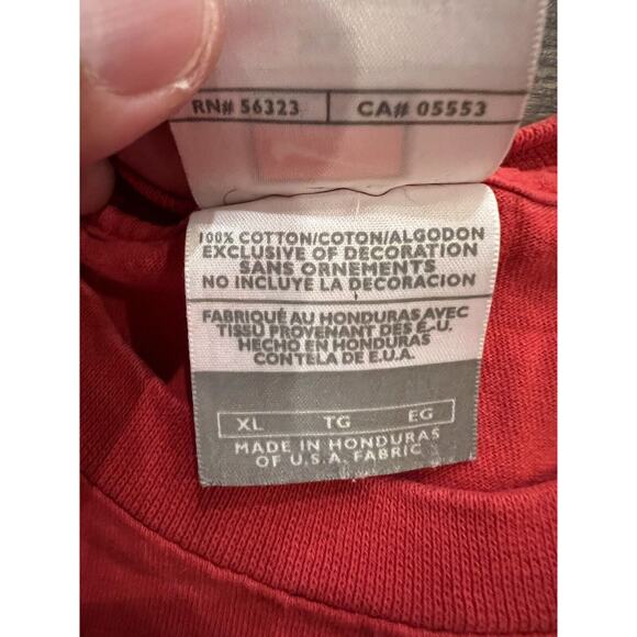 Vintage Nike Y2K Mens Red Ohio State Football Is Everything Swoosh T-Shirt XL - Picture 6 of 8